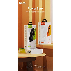 Pin sạc dự phòng Hoco J72A Easy travel 20000mAh 2 cổng Input/Output max 2A - Hàng chính hãng