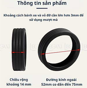 Bộ 8 Bọc Cao Su Bánh Xe Vali Silicone Bảo Vệ Giảm Tiếng Ồn, Chống Mài Mòn Cho Vali Hành Lý Phụ Kiện