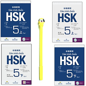 Combo Giáo Trình Chuẩn HSK 5 Bài Học và Giáo Trình Chuẩn HSK 5 Bài Tập ( Tặng Kèm Viết )
