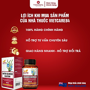 [TẶNG: Folic Acid 165k] Canxi Hữu Cơ New Zealand Nutri Seaweed Calcium 60 Viên - Bổ Sung Canxi, Tăng Chiều Cao, Chống Loãng Xương - Chính Hãng