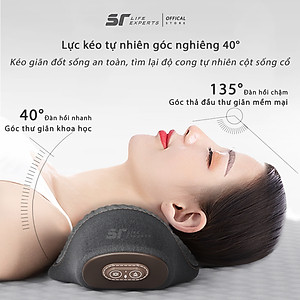 Kê Đầu Tích Hợp Massage Và Chườm Nóng, Gối Ngủ Cao Su Non Thư Giãn, Kê Cổ Giảm Đau Mõi Cổ Vai Gáy, Ngủ Ngáy - Sairui