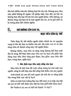 Sách 10 Suy Nghĩ Không Bằng Một Hành Động