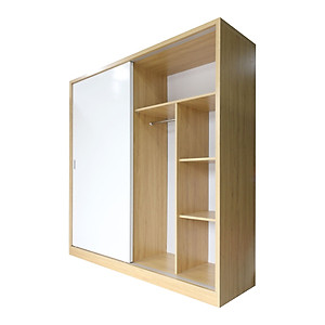 Tủ Áo MDF Phủ Melamine Màu Vàng Cánh Trắng Đẹp Gía Rẻ