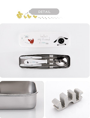 Bộ muỗng đũa tập ăn STENLOCK cho bé (Chính hãng Hàn Quốc)