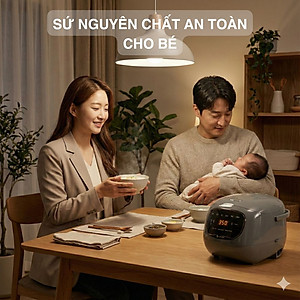 Nồi cơm điện lòng sứ dưỡng sinh 1.2L Mishio MK381 - Hàng chính hãng 