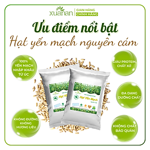Hạt Yến Mạch Nguyên Cám Úc Xuân An [ko đường] Túi 3Kg[hạt nguyên chưa cán](Giảm 20%)