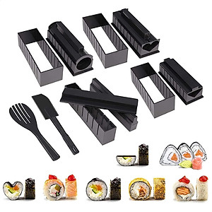 Bộ Dụng Cụ Làm Sushi 10 Món Khuôn Làm Cơm Cuộn