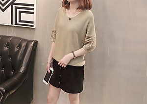 Áo len nữ tay lỡ cách điệu Haint Boutique AL17