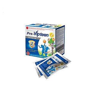 Cốm Pre-Vipteen 2 Bổ Sung Canxi Tăng Chiều Cao, Tăng Sức Đề Kháng Phát Triển Thể Lực Cho Trẻ Hộp 20 Gói