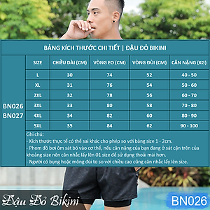 Quần bơi nam 2 lớp cao cấp, phong cách boxer ống ngắn rộng rãi, họa tiết da cá nam tính, lớp trong thun bơi co giãn, lớp ngoài trượt nước dày dặn nhanh khô | BN026