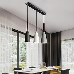 Đèn thả bàn ăn, phòng khách OSIAC 3 bóng ngang cao cấp kèm bóng LED chuyên dụng