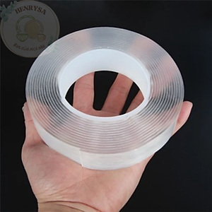 Băng Keo Nano 2 Mặt Trong Suốt Dài 5 Mét Siêu Dính, Có Thể Tái Sử Dụng, Độ dàn hồi cao - HENRYSA