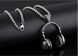Dây chuyền vòng cổ nam hình headphone ngỗ nghĩnh