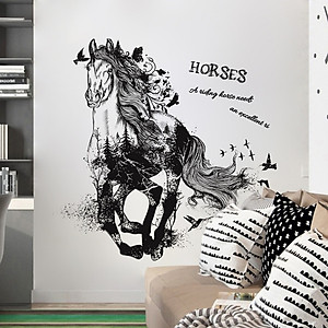 Decal dán tường Horse XL8346
