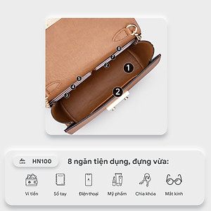 Túi Lata ( Thời trang nữ đi chơi size 20 - Túi đeo chéo da  HN100 )