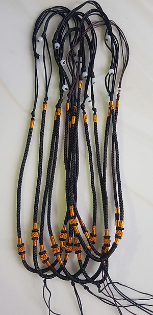 Sợi Dây Đeo cổ mới ĐEN Kiểu dạng rút đẹp Size 3mm x dài trồng cổ Anh Chị tự chỉnh theo ý 23cm - 30cm Phối với mặt Phật, mặt dây chuyền nam nữ đeo được hết rẻ đẹp ạ