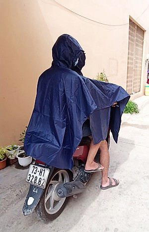 Áo Mưa Hai Đầu, Áo Mưa Đôi Dành Cho 2 Người Hàng Chất Lượng Cao, Vài Dù Cao Cấp