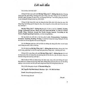 Sách Bài Tập Tiếng Anh Lớp 7 Theo Chương Trình GDPT Mới (Không Đáp Án)