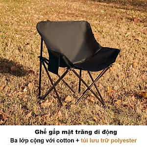 [HCM] Ghế Gấp Gọn Du Lịch, Dã Ngoại – Khung Thép Chịu Lực 120kg, Vải Oxford Bền Bỉ, Kèm Túi Đựng