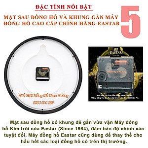 Đồng Hồ Treo Tường EASTAR Cao Cấp Tròn – Số Dập Nổi Máy KIM TRÔI – Bảo Hành 2 Năm – Tặng Pin Maxell