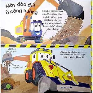 Sách Busy Machines - Digger: Những Cỗ Máy Năng Nổ - Máy Đào Đất (Song Ngữ Anh - Việt)