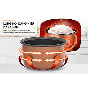 Nồi cơm điện Sunhouse SHD8611N 1.8 Lít - Hàng chính hãng