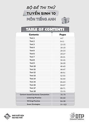 Sách - Dtpbooks - Bộ đề thi thử Tuyển sinh lớp 10