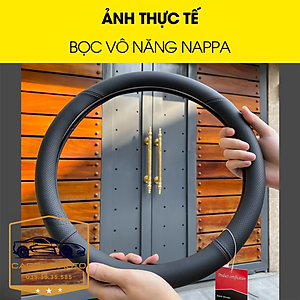 Bọc vô lăng ô tô da Nappa cao cấp sang trọng thoáng khí cầm chắc tay thiết kế phù hợp với các loại xe - Hàng Nhập Khẩu