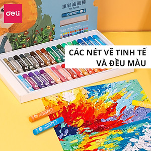 Bút Sáp Dầu Chuyên Nghiệp Deli - Hộp Giấy - 24/36 Màu - 72087 / 72088