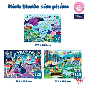 Đồ Chơi Xếp Hình Puzzle Mideer - Level 5 (03 tranh 99 - 120 và 140 mảnh ghép) - Dành cho bé từ 4 tuổi