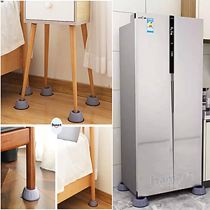 COMBO 4 Đế Kê Chân Máy Giặt Chống Rung Chống Ồn TPU Chân Kê Tủ Lạnh Nội Thất Chịu Tải Lớn Tiện Lợi