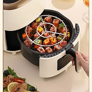 Giá Đựng Inox 24 Xiên Hình Tròn Dọc Cho Nồi Chiên Không Dầu - Chất Liệu Thép Không Gỉ - HÀNG CHÍNH HÃNG MINIIN