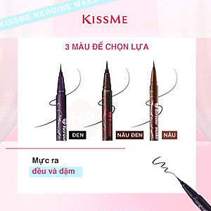 Bút Kẻ Mắt Nước Siêu Chống Trôi Nét Siêu Sắc Mãnh Kissme Heroine Make Smooth Liquid Eyeliner Super Keep (Màu Nâu Đen)