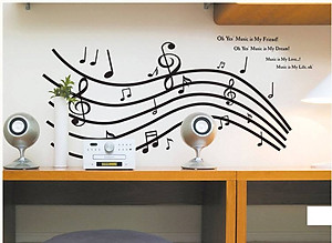 Decal dán tường Âm nhạc AmyShop