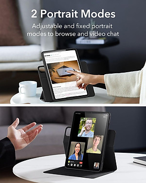 Bao Da dành cho iPad Pro 11 inch / iPad Pro 13 inch 2024 ESR Rebound Hybrid Case 360 - Hàng Chính Hãng