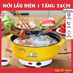 Nồi Lẩu Điện 26cm Siêu To Phù Hợp Cho 4 Người Ăn Giao Màu Ngẫu Nhiên