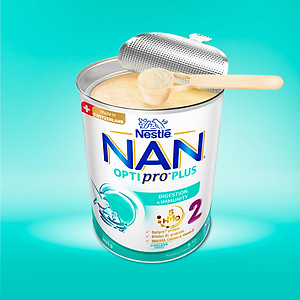 Sữa bột Nestlé NAN OPTIPRO PLUS 2 800g/lon với 5HMO Sản Xuất Tại Thụy Sĩ (6 - 12 tháng)