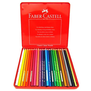 Faber-Castell-Chì Màu Rl Classic-24 Màu Dài (Hộp Thiếc)