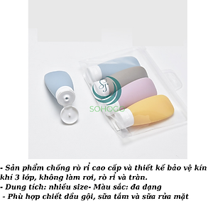 Set Chai Chiết Du Lịch 4 Màu Pastel Siêu Xinh Combo Chai Chiết Mỹ Phẩm Mini – Gọn Nhẹ, Sang Xịn Bộ Chiết Đựng Mỹ Phẩm Du Lịch – Nhỏ Gọn Chuẩn Trend Set Chai Silicone Du Lịch – Không Rò Rỉ, Mềm Mịn SBộ Chai Mini Đi Du Lịch – Màu Dễ Thương, Dễ Phân Loại