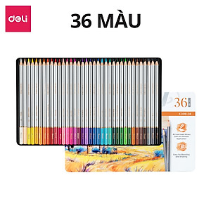 Hộp bút chì màu gốc dầu Dmast cao cấp Deli - Hộp thiếc màu đậm, tươi sáng, tô vẽ tranh cho người mới, chuyên nghiệp cho người mới