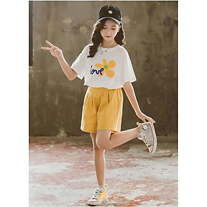 Set bộ quần áo trẻ em 18-45kg dành cho bé gái mẫu Hoa Vàng+ MI-ON. Thiết kế đẹp, chất liệu thoáng mát