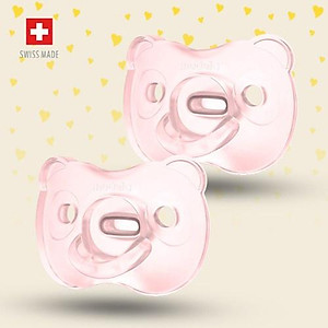 Ty ngậm Medela Baby Soft Silicon 6 - 18 tháng - Có hộp đựng tiệt trùng, Silicone mềm nguyên mảnh, Không chứa BPA