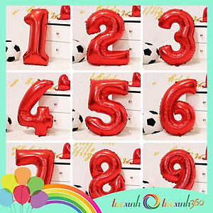 Bong bóng số trang trí tiệc xinh 0-9 size lớn (chọn màu)