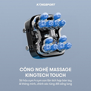 Ghế massage KINGSPORT G83 hệ thống con lăn hiện đại, con lăn lòng bàn chân 3 cấp độ, nhiệt hồng ngoại kép
