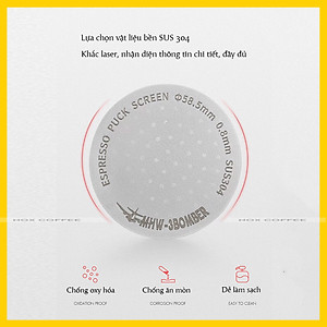 Puck Screen MHW-3BOMBER - Lưới phân phối nước pha espresso