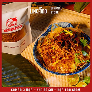 Combo 3 Hộp - Khô Bò Sợi - Tùng Phương Du Ký - Hộp 100 Gram