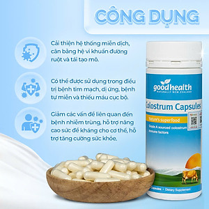 Sữa non viên  Goodhealth Colostrum Capsules hộp 90 viên- Tăng cường sức đề kháng-Hàng nhập khẩu chính hãng tại New Zealand