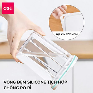 Hộp Nhựa Đựng Thực Phẩm Khô DELI- Hộp Nhựa Đựng Ngũ Cốc Đồ Khô Nắp Kín Chống Ẩm Mốc Nắp Kín Sắp Xếp Nhà Bếp Bảo Quản Thực Phẩm Phân Chia Thực Phẩm Chống Mùi Tủ Lạnh Chống Tràn Chống Rò Rỉ