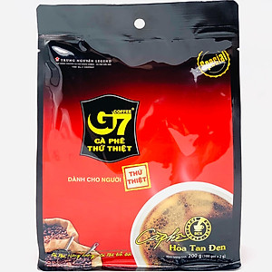 Cà phê G7 hòa tan Đen Bịch 100 gói( Không Đường Sữa) Trung Nguyên