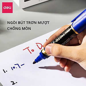 Bút dạ kính bút lông dầu viết đĩa CD hai đầu - Bút đánh dấu không xóa được Deli - Mực xanh đen đỏ cao cấp tiện dụng - EU72